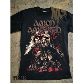 NTS 245 Amon Amarth ROCK เสื้อยืด เสื้อวง เสื้อดำ สกรีนลายอย่างดี ผ้าหนานุ่ม ไม่หดไม่ย้วย NTS T SHIRT S M L XL XXL