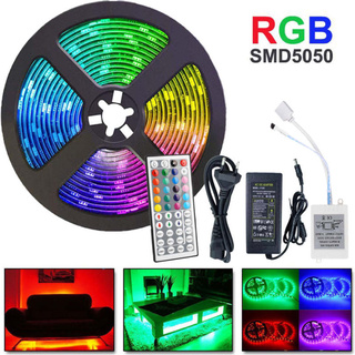 iRemax LED Strip light ชุดไฟ LED รุ่น 2835 / 3528 / 5050 RGB ชนิดสลับสี พร้อมรีโมทย์ และAdapter 24W 5 เมตร กันน้ำ