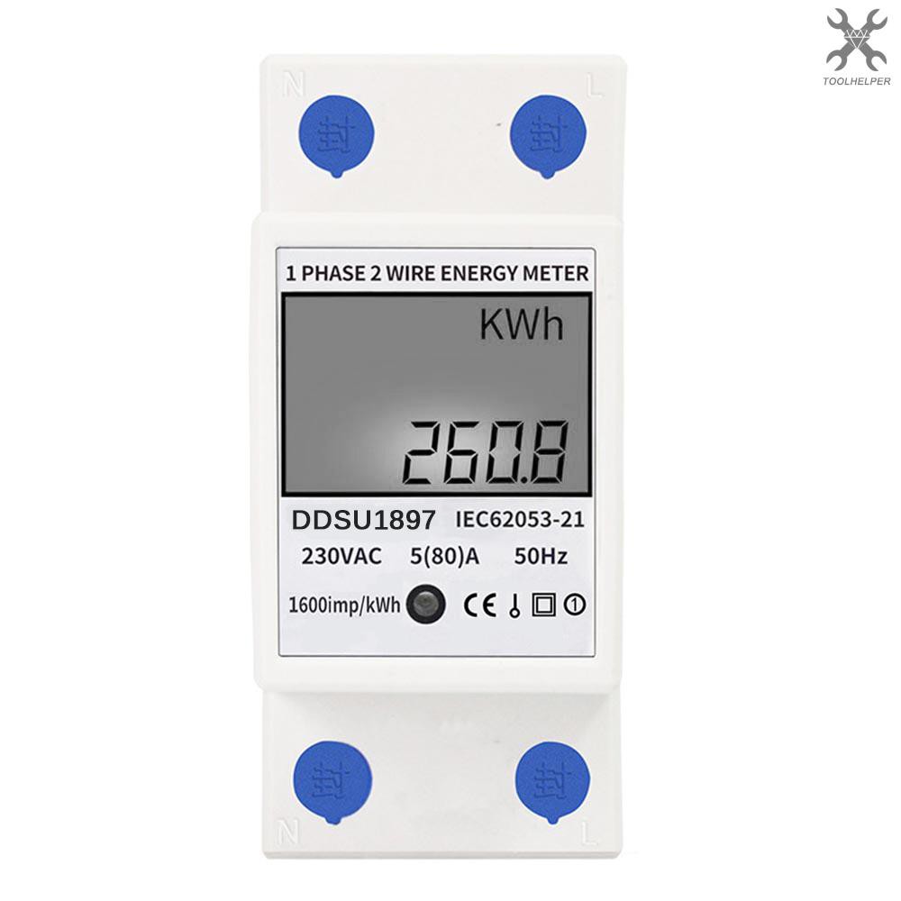 Electricity Meter 220 V Phase Wires 2p Digital Energy Meters (20 (80) A