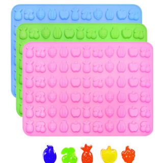 พิมพ์ซิลิโคนผลไม้ 66 ช่อง (คละสี) ุุ66 soft candy silicone moulds อย่างดี จึงสามารถสัมผัสกับอาหารได้