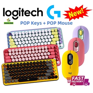 ⚡️คีย์บอร์ดไร้สาย⚡️Logitech POP Keys Wireless + POP Mouse Bluetooth (TH/ENG)