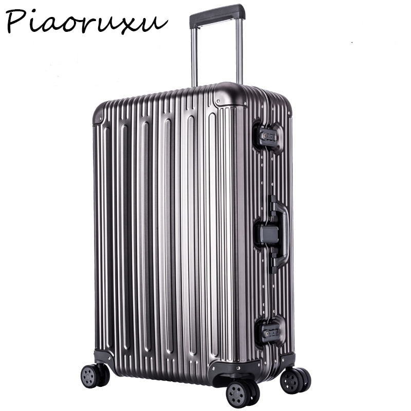 100% All Aluminium Alloy Luggage Hardside Rolling Trolley Luggage ...