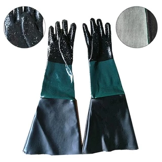 Quyn Rubber Sandblaster ถุงมือพ่นทราย Sand Blast สําหรับตู้ Sandblast ถุงมือนิรภัย