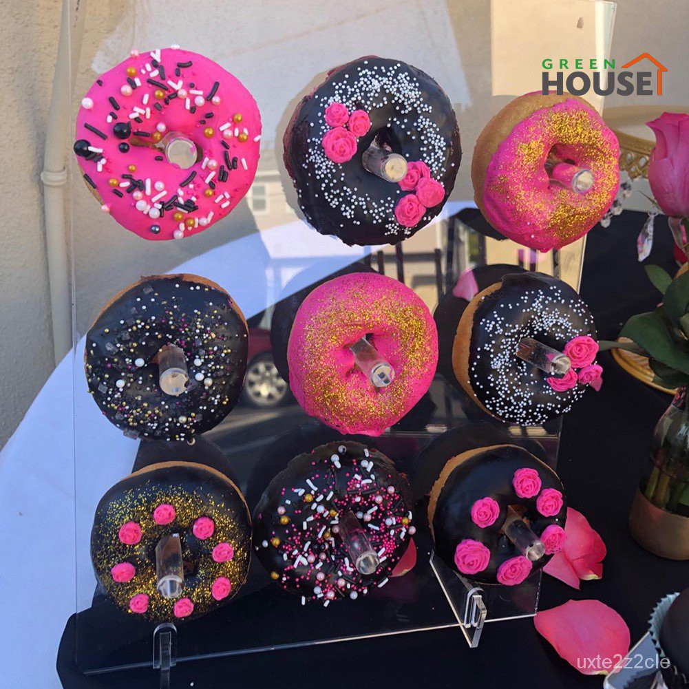 [LHGC] Wooden Donut Wall Stand Donut Party Decor Doughnut Holder ...