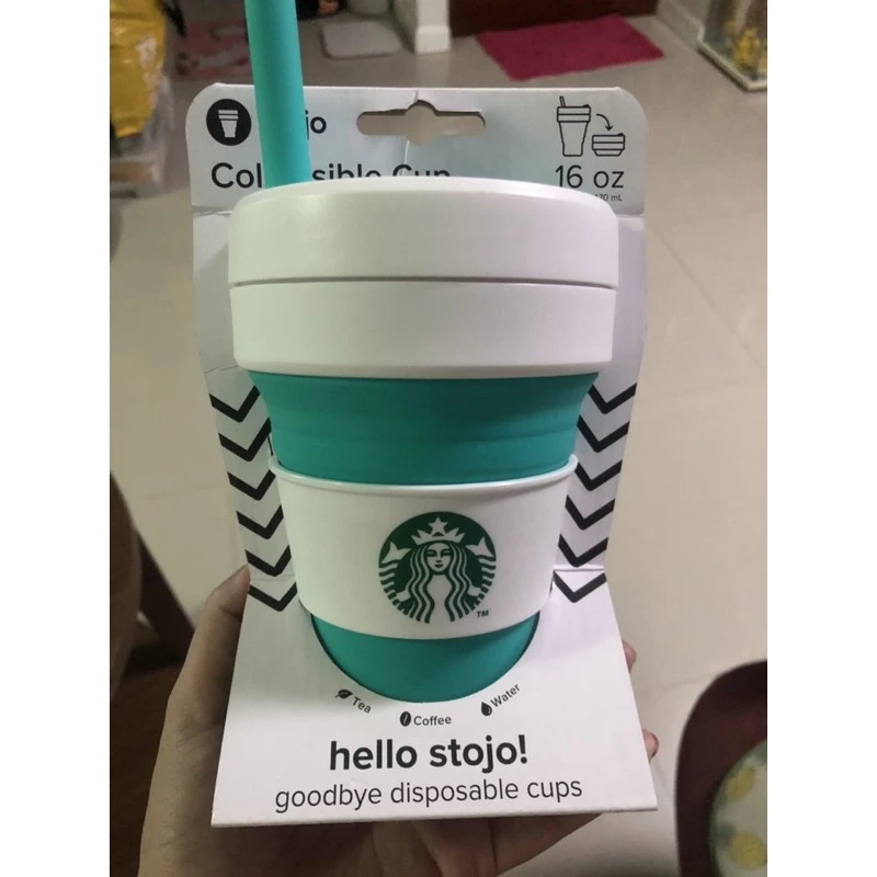 แก้ว พับได้ starbuck แท้ 100% พร้อมส่ง