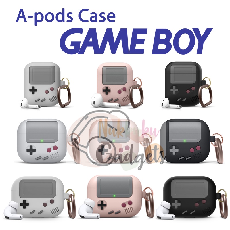 <พร้อมส่ง> Airpod case Gameboy , เคสเกมบอยสำหรับแอร์พอต พร้อมห่วงคล้อง