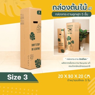 กล่องหนา 5 ชั้น [1 แพ๊ค 5 ใบ] กล่องต้นไม้ กล่องพัสดุ เบอร์ 3