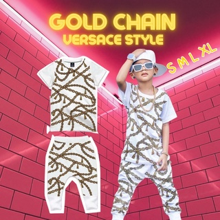 ชุดเซ็ตเด็ก gold chain ลายโซ่ versace style