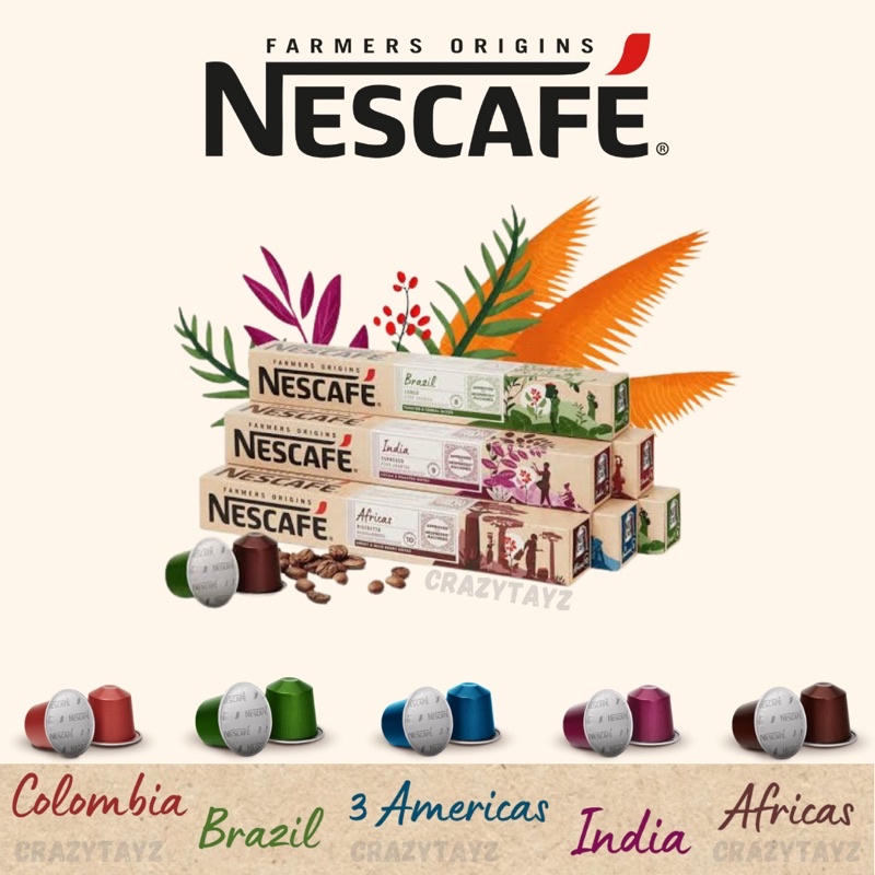 แคปซูลกาแฟ Nescafe Farmers Origins ใช้กับเครื่องชงกาแฟ Nespresso / Xiao Mi