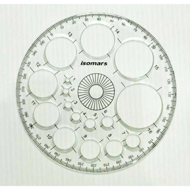 เพลทเรขาวงกลม 360 องศา สีใส1ชิ้น
