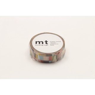 mt masking tape mosaic greyish (MT01D177) / เทปตกแต่งวาชิ ลาย mosaic greyish แบรนด์ mt masking tape ประเทศญี่ปุ่น