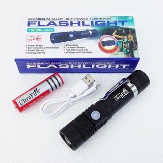 ไฟฉายแรงสูง ซูม led lights รุ่นPL-518 20000W Flashlight 10000 Lumen