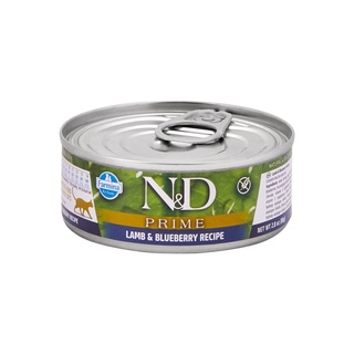 (พร้อมส่ง)Farmina N&amp;D Prime Lamb&amp;Blueberry Recipe ขนาด 80 g