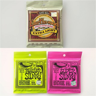 สายกีตาร์โปร่งชุด สายไฟฟ้าชุด 009/010 ERNIE BALL