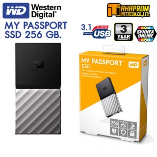 WD SSD EXT 256GB MY PASSPORT USB 3.1 METALIC BLACK.