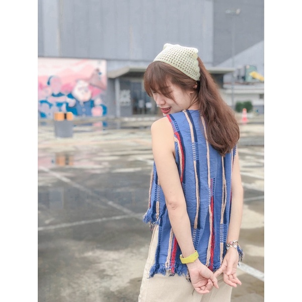 เสื้อผ้าฝ้าย สอดด้าย ผ้าทอมือ แขนกุด