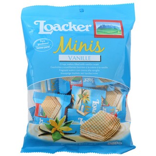 ล็อกเกอร์มินิวนิลลาเวเฟอร์ 80กรัม Loacker Mini Vanilla Wafers 80g.