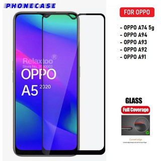 ❌ราคาส่ง❌ ฟิล์มกระจกแบบเต็มจอ Oppo A94 / Oppo A93 / Oppo A92 / Oppo A91 / Oppo A74 5g ฟิล์มเต็มจอ