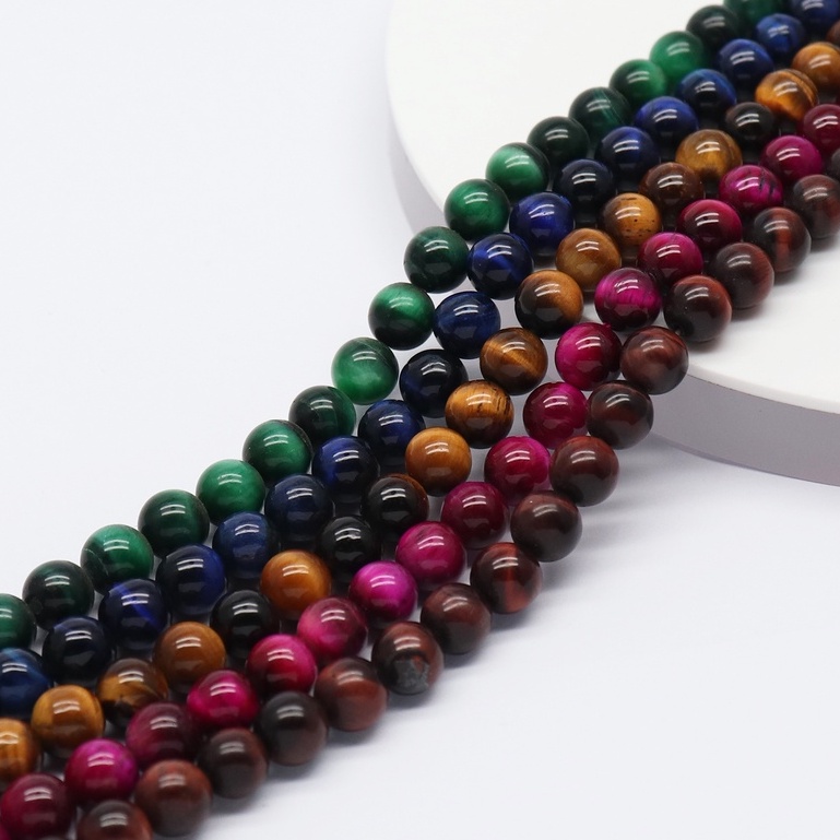 TIGER EYES STONE BEAD SIZE 8 MM ROUND | TIGER EYES BRACELET & NECKLACE BEADS | ต้นฉบับ TIGER EYES ST