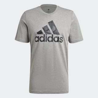 adidas เสื้อยืดลายพราง Essentials ผู้ชาย สีเทา GK9637