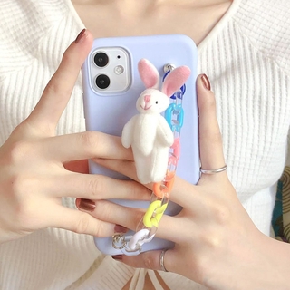 3D Cartoons Bunny Bear Bracelet Candy Silicone Phone Case เคส iPhone 12 11 Pro Max 5s 6 6S 7 8 Plus SE XR XSmax X XS Soft Cover เคสโทรศัพท์กันกระแทก