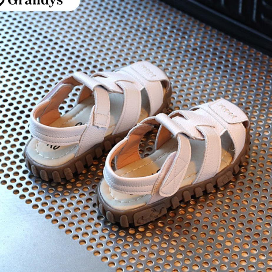 ดีที่สุด... Grandys - รองเท้าแตะรองเท้าลําลองเด็กหนังนําเข้า SA06/777