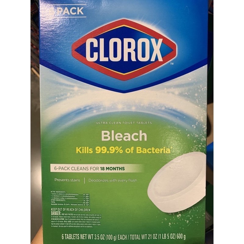 พร้อมส่ง Clorox Toilet Bleaching Cleaning Tablets (100G X 6 Pc