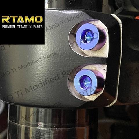 RTAMO Titanium Gr5 M8 (#12) 15 20 25 30 35 40 50L M10x55 1.25P คาลิปเปอร์ โช๊ค แฮนด์ หัวเส Cap Bolt
