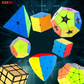 T8 YJ Moyu Meilong Magic Cube Stickerless Pyramid Skew Megaminx SQ1 ลูกบาศก์ความเร็วเรียบ ของเล่นเพื่อการศึกษา