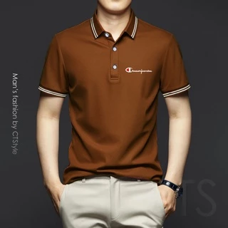 สีดำ สีขาว เสื้อโปโล แขนสั้น คอปก โอเวอร์ไซซ์ สีพื้น แฟชั่นสําหรับผู้ชาย ไซซ์ M-5XLเสื้อผู้ชาย เสื้อคอปกผู้ชาย