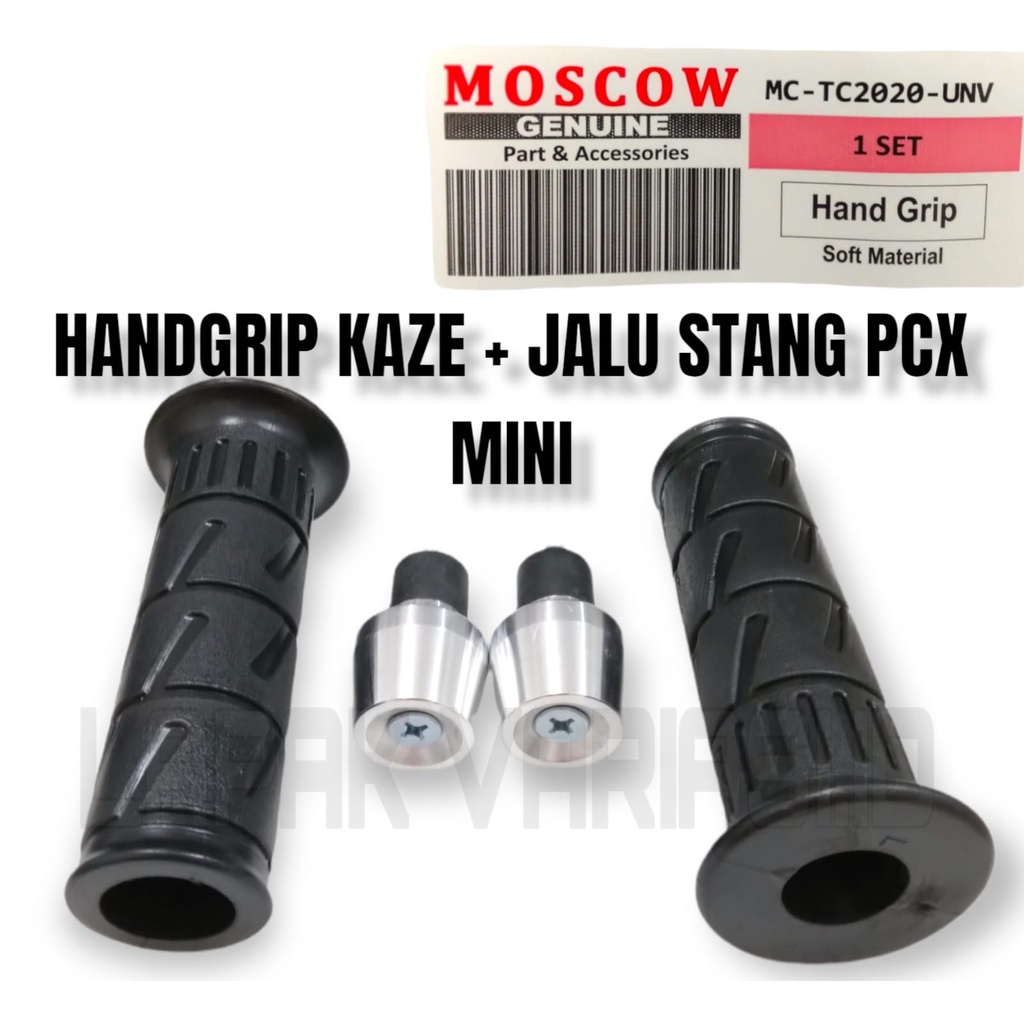 สีดํา KAWASAKI KAZE HANDGRIP ORIGINAL KAWASAKI MODEL PLUS PCX CHROME PENDULUM HANDLEBAR SHOE ORIGINAL PCX CHROME UNIVERSAL รุ่น