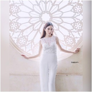 CS11466 Jumpsuit จั้มสูทแขนกุดลูกไม้กางเกงขายาว