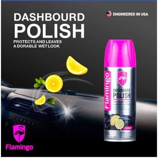 Flamingo Dashboard POLISH สเปรย์เคลือบเงา คอนโซล รถยนต์ เคลือบเบาะหนัง แผงหน้าปัดรถ ปกป้องวัสดุภายในรถไม่ให้ซีดจาง