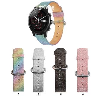 สายหนังเงา Bling สำหรับ Huami Amazfit Stratos 2 2S 3