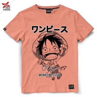 Dextreme เสื้อวันพีซ (DOP-1450) One piece ลาย ลูฟี่ Luffy มี สีชมพู และ สีเทา