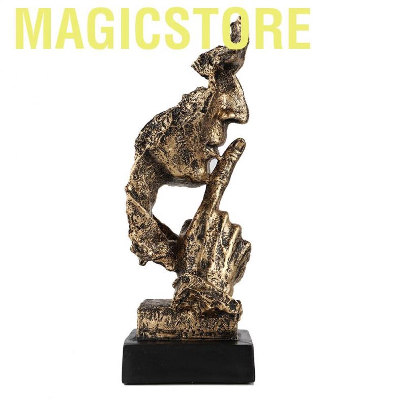 Magicstore Resin Silent Man Statue Face Sculpture Modern Abstract Art ...