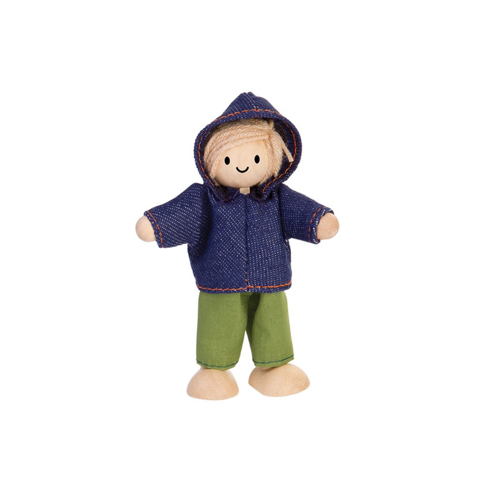 PlanToys ของเล่นไม้ 7404 Dollhouse Figure - Child Boy ตุ๊กตาเด็กผู้ชาย เสริมพัฒนาการ สำหรับเด็กอายุ 3 ปี ขึ้นไป