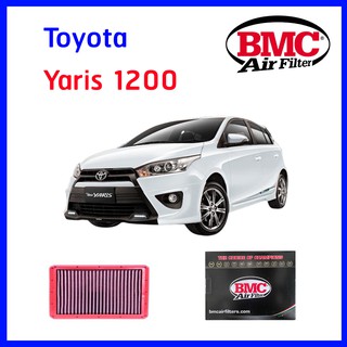กรองอากาศ BMC Air filter Toyota Yaris 1200 1.2 เบนซิน แบบแผ่น แทนของเดิม Made in Italy แท้ โตโยต้า ยาริส