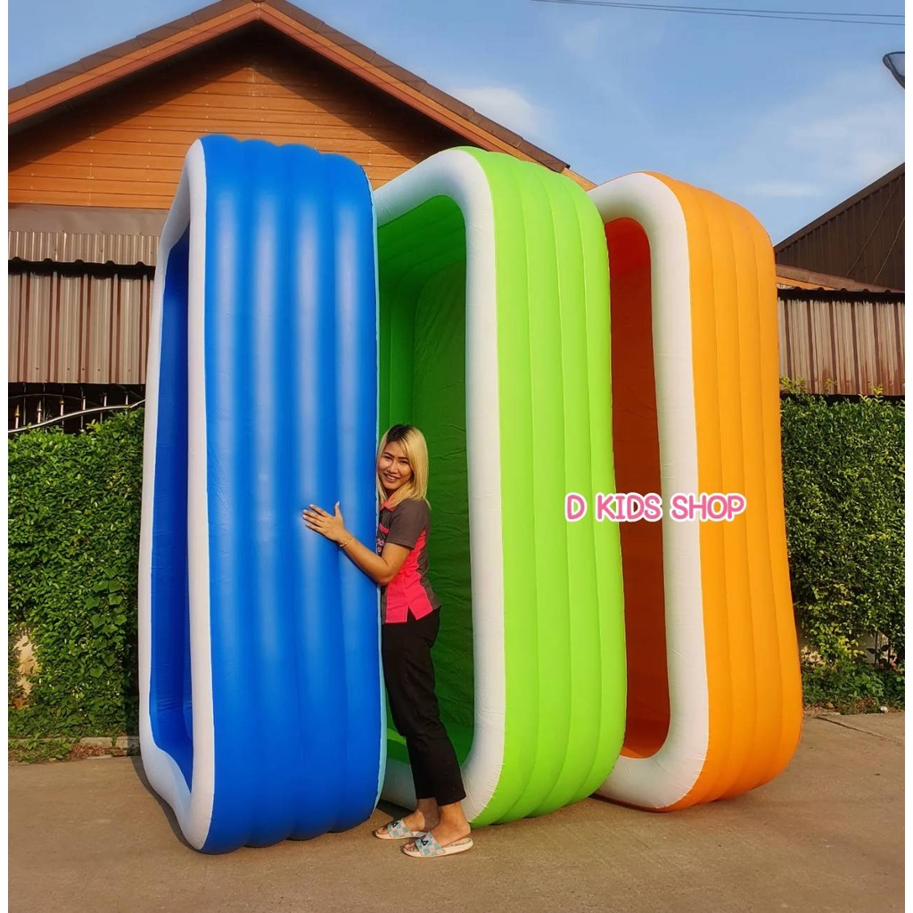 S1🔥4 ชั้น ใหญ่เว่อร์  ส่งไวมาก 🔥สระน้ำเป่าลม ขนาด 305*183*75 cm. สระน้ำ 3 เมตร 4 ชั้น  ขนาดใหญ่มากกก