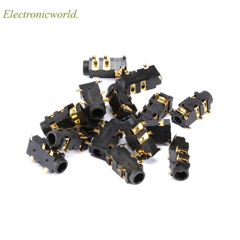 10PCS 3.5 มม.หูฟัง PJ-327A Gold-Plated Patch SMD Audio หูฟัง/ซ็อกเก็ตหูฟัง PJ327A