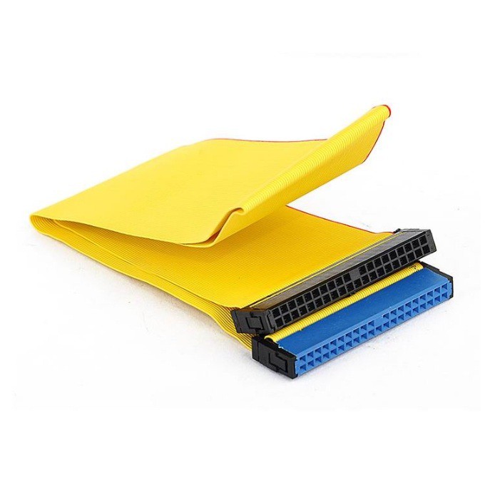 สายแพฮาร์ดดิส IDE ( สีเหลือง ) ATA133 Cable IDE Data Cable 80-core 40pin IDE Hard Drive Cable For Co