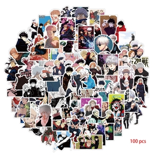 Y&amp;P | Jujutsu Kaisen สติกเกอร์กันน้ำรูปแบบที่แตกต่างกัน, 100 ชิ้น