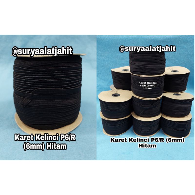 ยางกระต่าย (P6) 6mm สีดํา @1 Roll = rp. 25,100/±85y