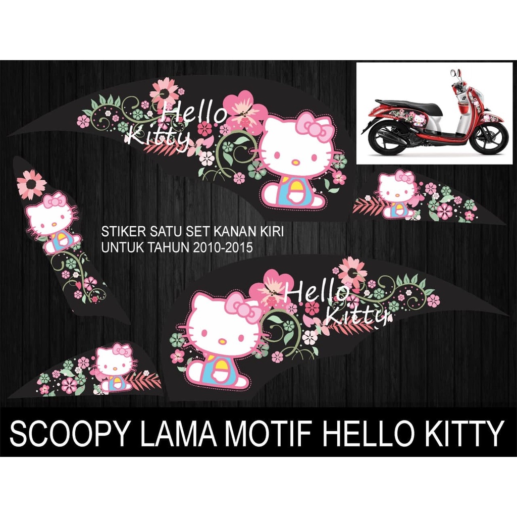 OLD SCOOPY STRIPING DECAL STICKERS 2010-2015 HELLO KITTY