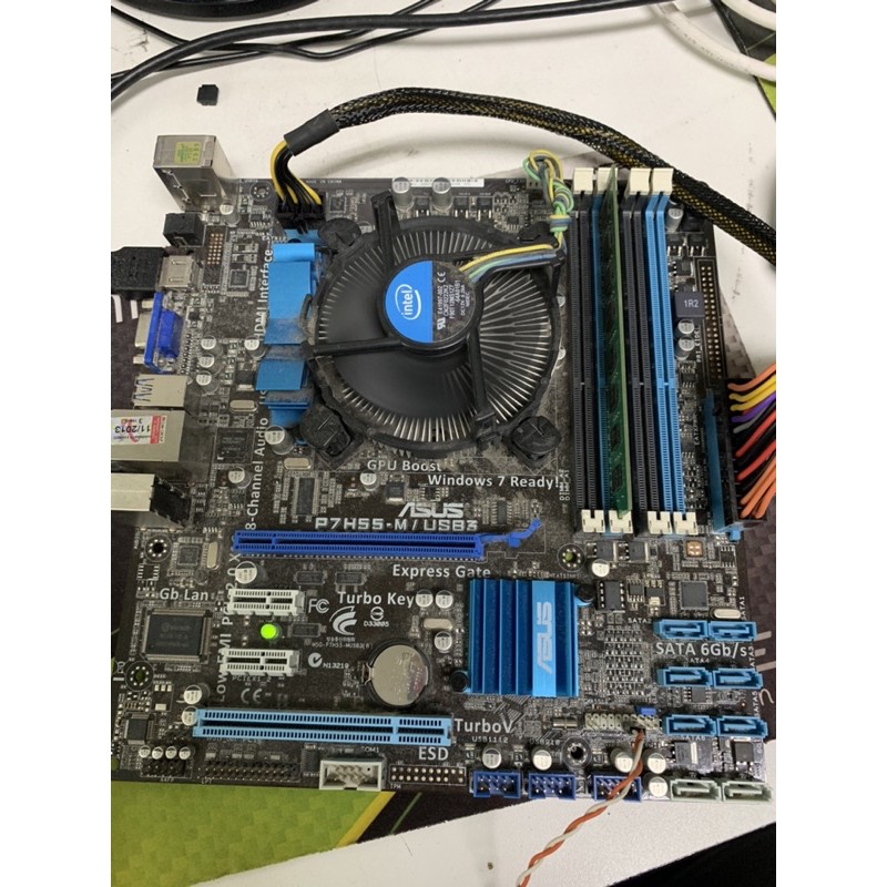 [มือ2] เมนบอร์ด MB ASUS P7H55-M / USB3 LGA 1156 ใช้งานได้ปกติ แถมฟรี cpu i3-540