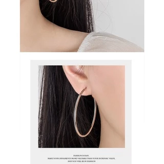 ซื้อ 1 แถม 1 ฟรี (คุ้มสุดๆ!)🌟ต่างหูห่วงเงินแท้ 92.5%🌟 ขนาด 3cm-6cm ต่างหูทรงกลม ใส่แล้วไม่คัน ไม่จางหาย