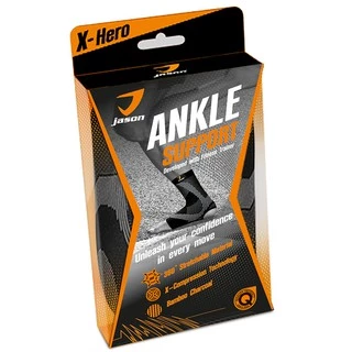 JASON เจสัน ANKLE SUPPORT X-Hero Black ผ้าซัพพอร์ต ข้อเท้า Size S-L10JS00120