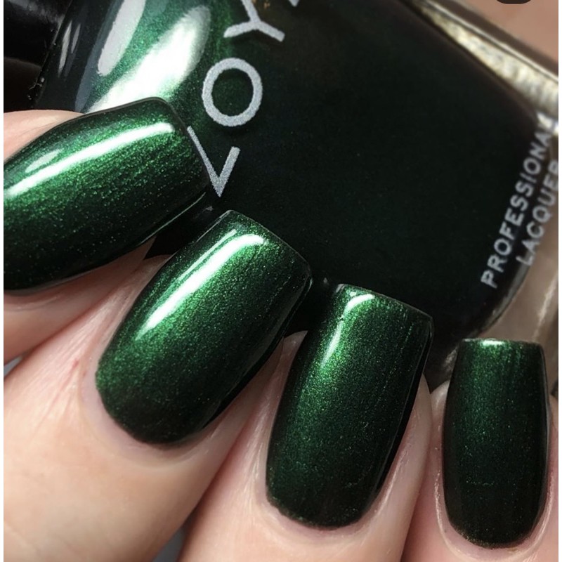 พร้อมส่ง ยาทาเล็บ Zoya สี Regina  สีเขียวเข้มเมทัลลิค dark emerald green metallic วิ้งระยิบ  แท้ 💯 %