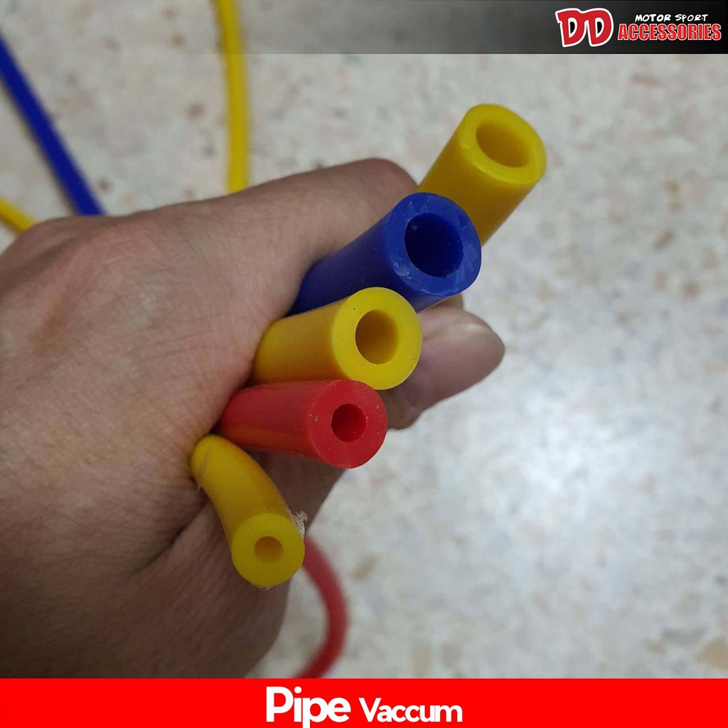 ท่อแวค vaccum วัดบูส ท่อ turbo 3 สี แดง เหลือง ฟ้า 4ไซด์ 3 4 6 8 MM