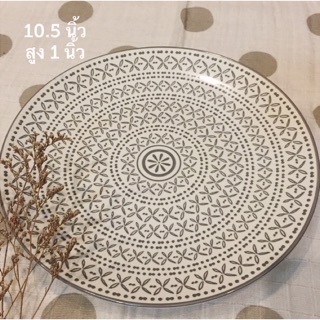พร้อมส่ง! จานเซรามิคขนาดใหญ่ลายวินเทจสวยงาม